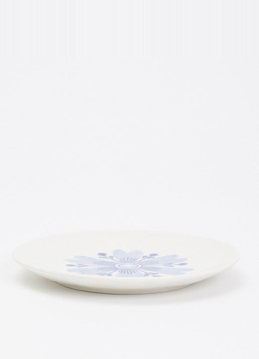 Heinen Delfts Blauw Majolica gebaksbordje 15 cm - voorkant 3 wit