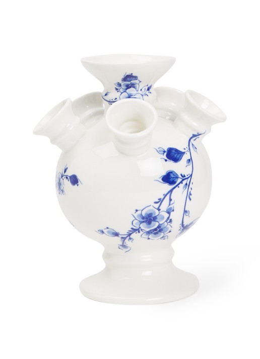 Heinen Delfts Blauw Orchidee tulpenvaas 22 cm