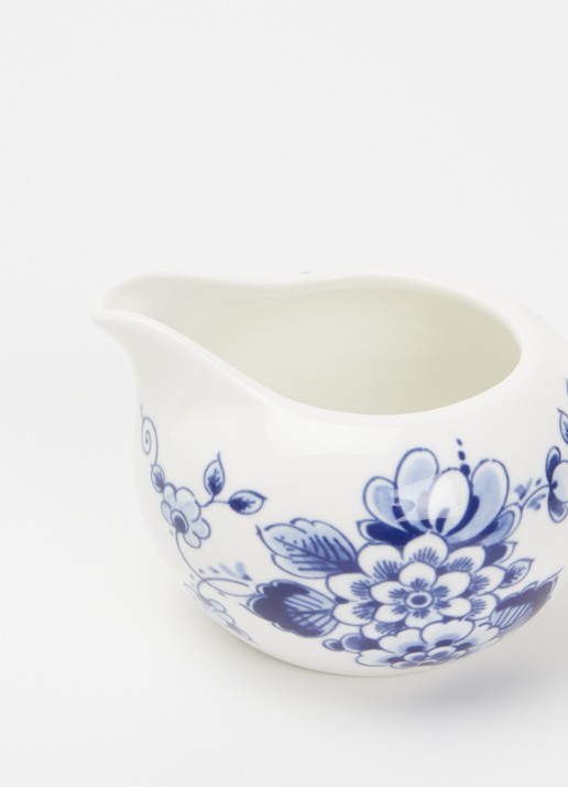 Heinen Delfts Blauw Paauw Blauw melkkan 18 cl  - voorkant 2 wit