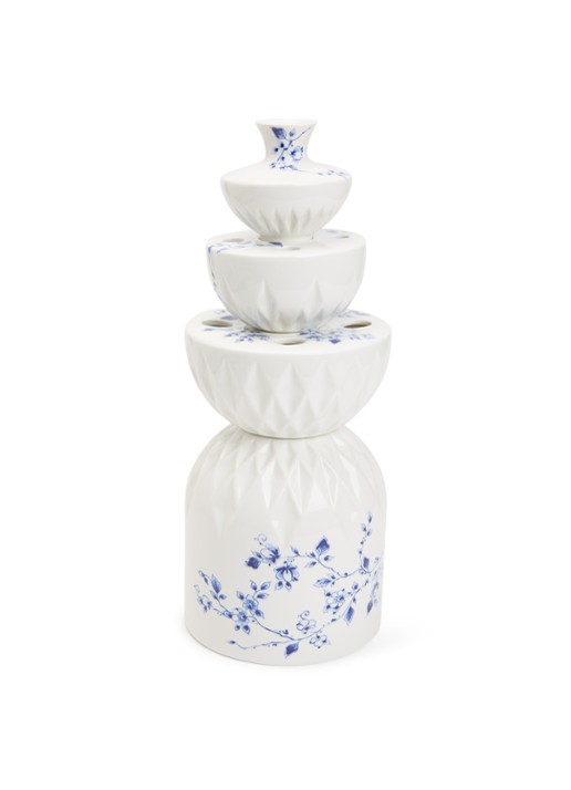 Heinen Delfts Blauw Stapelvaas 42 cm 4-delig