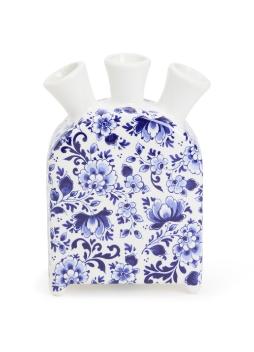 Heinen Delfts Blauw Tulpenvaas 17 cm