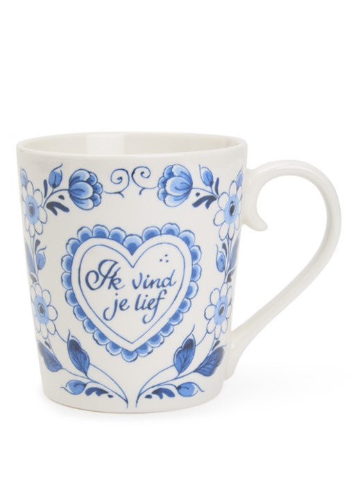 Heinen Delfts Blauw Wensmok Lief kop 30 cl