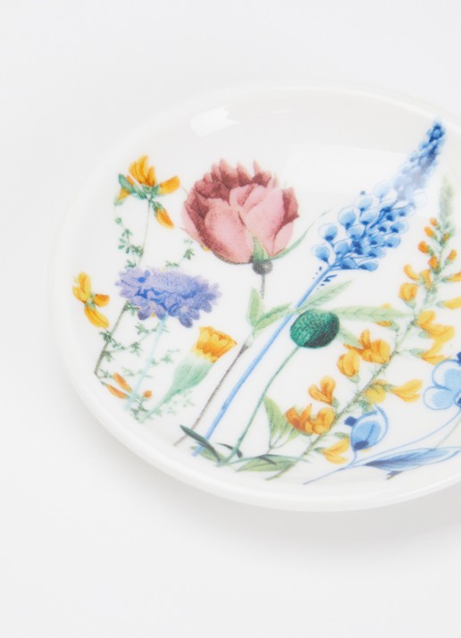 Heinen Delfts Blauw Wildbloemen theetip 7 cm - detail wit
