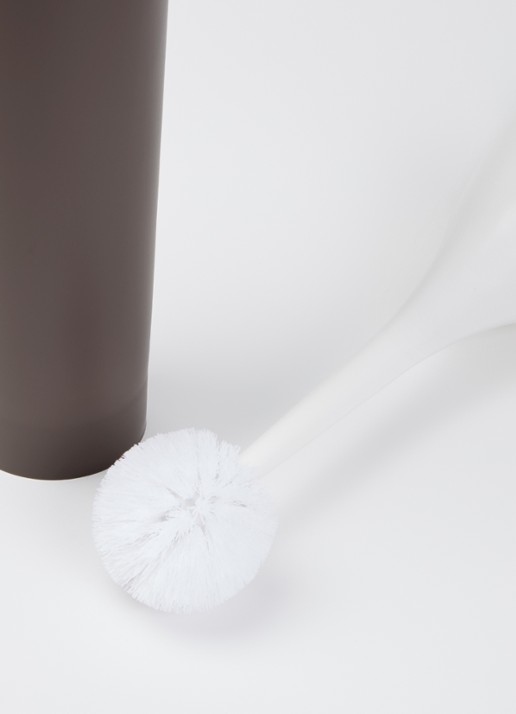 Heller Excalibur toiletborstel met houder 38 cm - voorkant 2 chocoladebruin