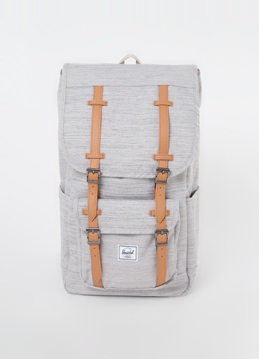 Herschel Supply Little America rugzak met 16 inch laptopvak - voorkant 3 lichtgrijs