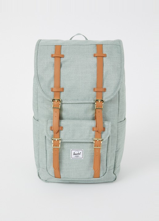 Herschel Supply Little America rugzak met 16 inch laptopvak - voorkant lindegroen