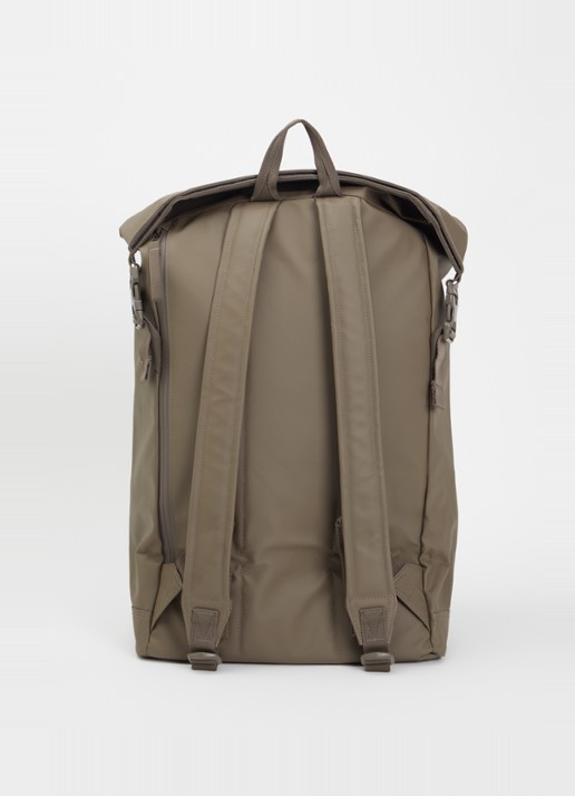 Herschel Supply Roll Top rugzak met 16 inch laptopvak en waterafstotende coating - achterkant 2 donkerbruin
