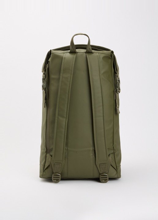 Herschel Supply Roll Top rugzak met 16 inch laptopvak en waterafstotende coating - achterkant legergroen
