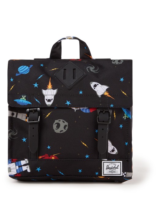 Herschel Supply Survey rugzak met print - voorkant zwart