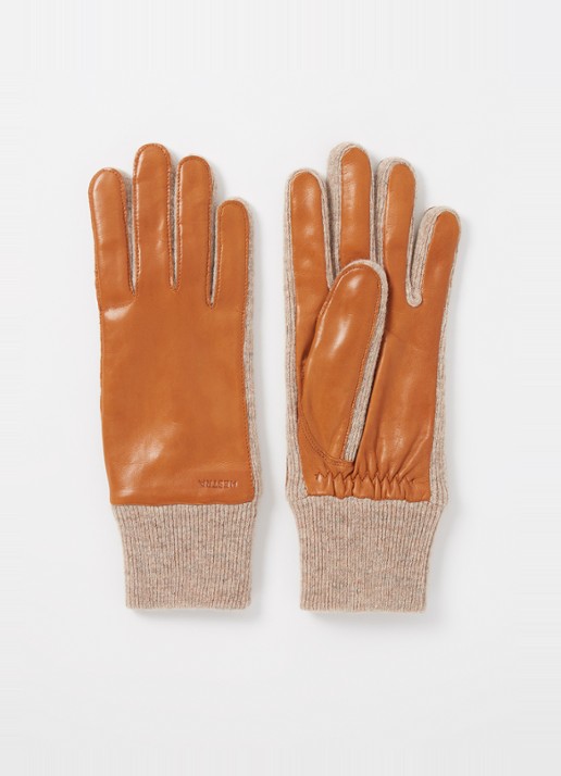 Hestra Jeanne handschoenen met lamsleren details