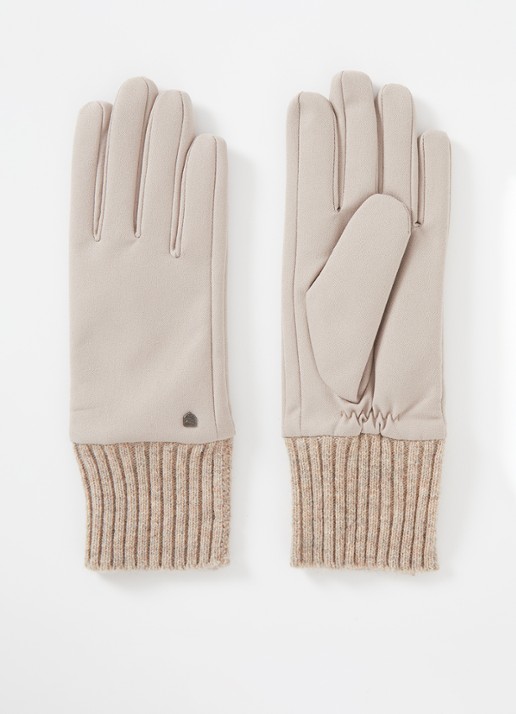 Hestra Zoe handschoenen in wolblend - voorkant beige