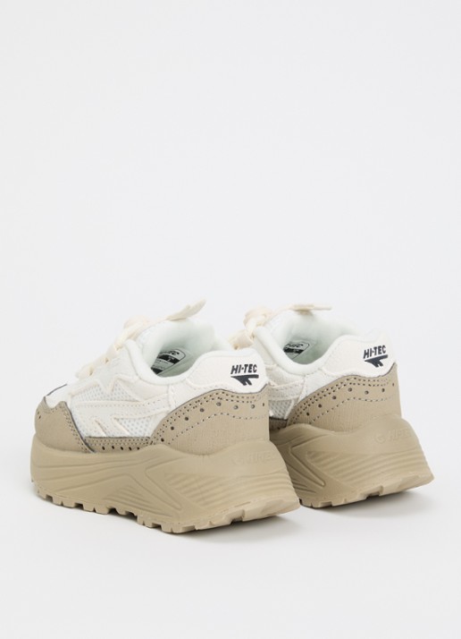 Hi-Tec HTS Kids Shadow Lace sneaker met details van suède en mesh - achterkant zand