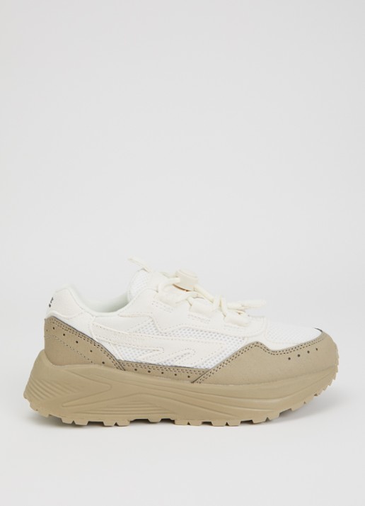 Hi-Tec HTS Kids Shadow Lace sneaker met details van suède en mesh - voorkant 5 zand
