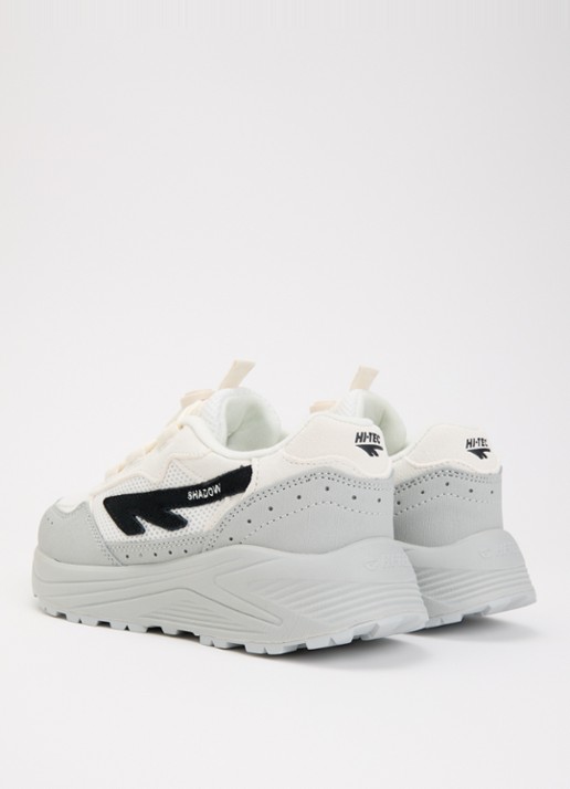 Hi-Tec HTS Kids Shadow Lace sneaker met details van suède en mesh - achterkant 7 lichtgrijs