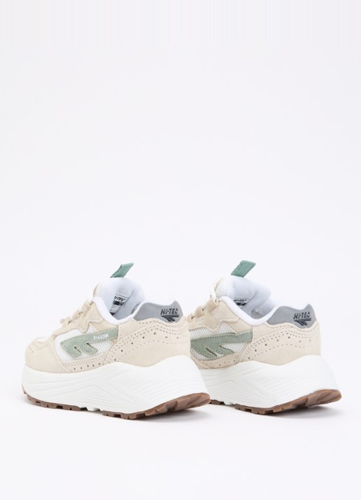 Hi-Tec HTS Kids Shadow Lace sneaker met suède details - achterkant wit