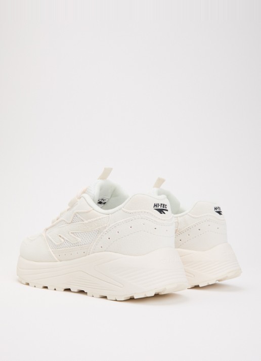 Hi-Tec HTS Kids Shadow Lace sneaker van suède met details van mesh - achterkant 2 creme
