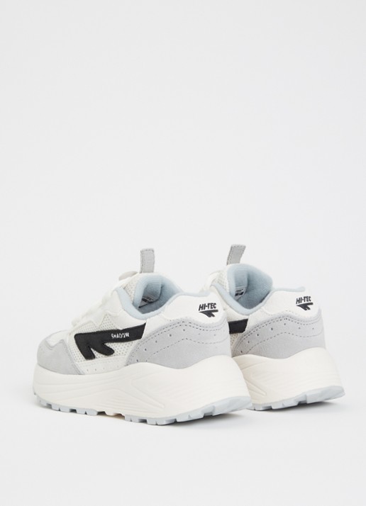 Hi-Tec HTS Kids Shadow Lace sneaker van suède met mesh details - achterkant 4 grijs