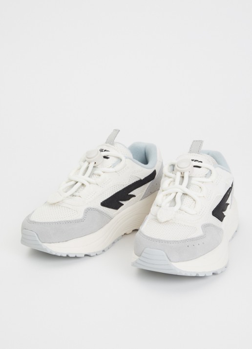 Hi-Tec HTS Kids Shadow Lace sneaker van suède met mesh details - voorkant 2 grijs