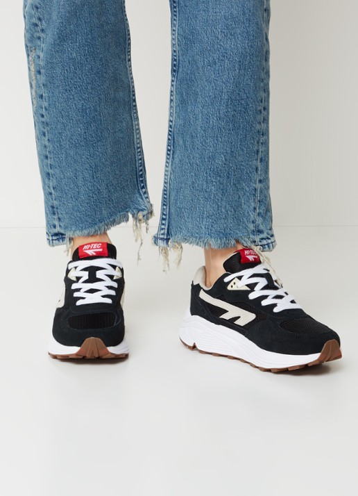 Hi-Tec HTS Shadow RGS sneaker met suède details - voorkant 2 zwart