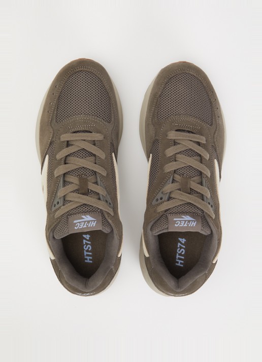 Hi-Tec HTS shadow RGS sneaker met suède details - detail 4 bronsgroen