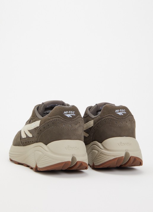 Hi-Tec HTS Shadow RGS sneaker van mesh met suède details - achterkant 5 bronsgroen