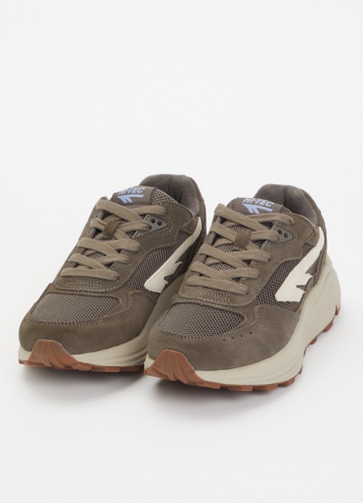 Hi-Tec HTS Shadow RGS sneaker van mesh met suède details - detail 2 bronsgroen