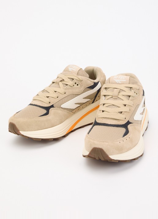 Hi-Tec HTS Shadow RGS sneaker van suède met details van mesh - detail donkerbeige