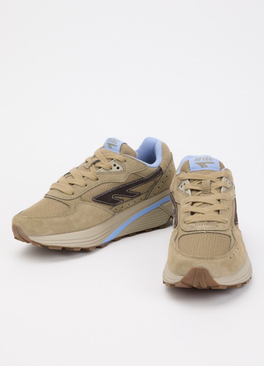 Hi-Tec HTS Shadow RGS sneaker van suède met details van mesh - detail zand