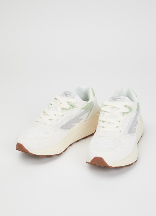 Hi-Tec HTS Shadow RGS sneaker van suède met details van mesh - detail lichtgroen