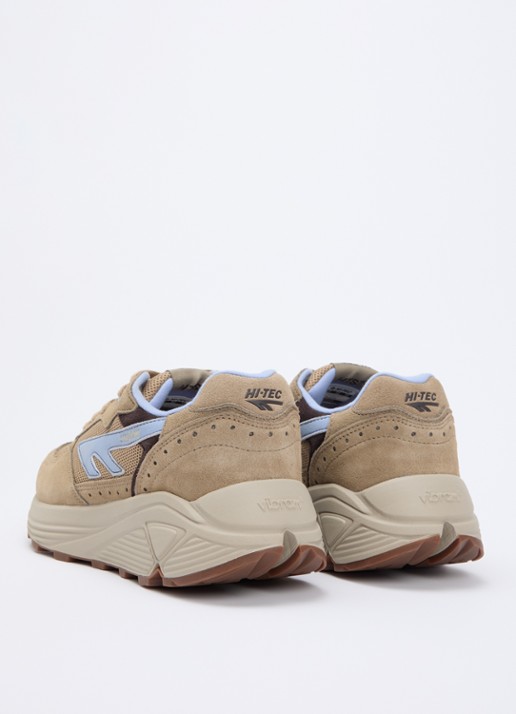 Hi-Tec HTS Shadow RGS sneaker van suède met details van mesh - achterkant zand
