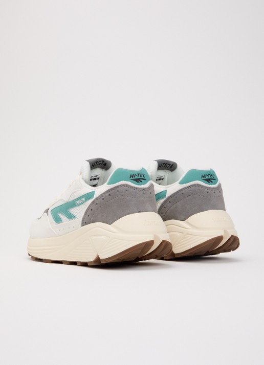 Hi-Tec HTS Shadow RGS sneaker van suède met details van mesh - achterkant 2 zeegroen