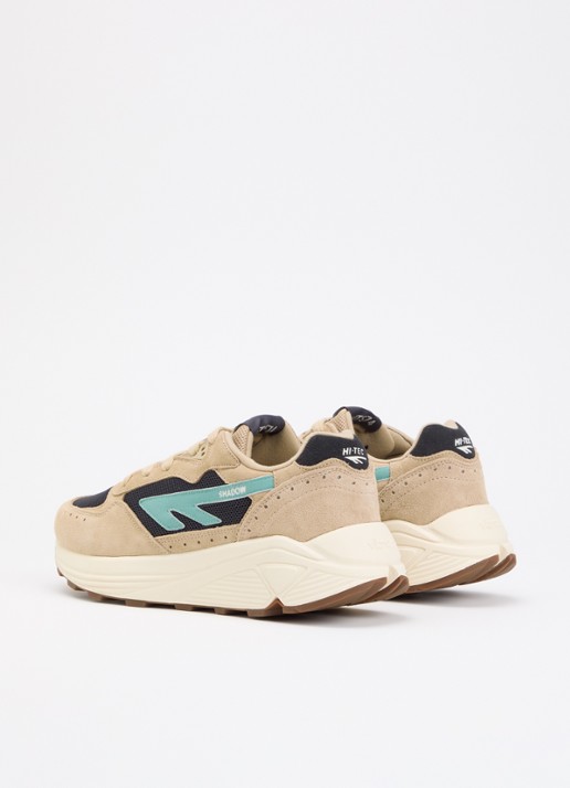 Hi-Tec HTS Shadow RGS sneaker van suède met mesh details - achterkant 5 zand