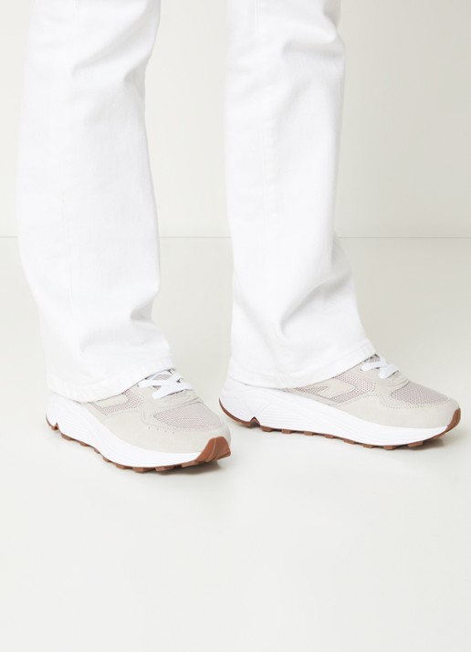 Hi-Tec Shadow sneaker met suède details - voorkant 6 lichtgrijs