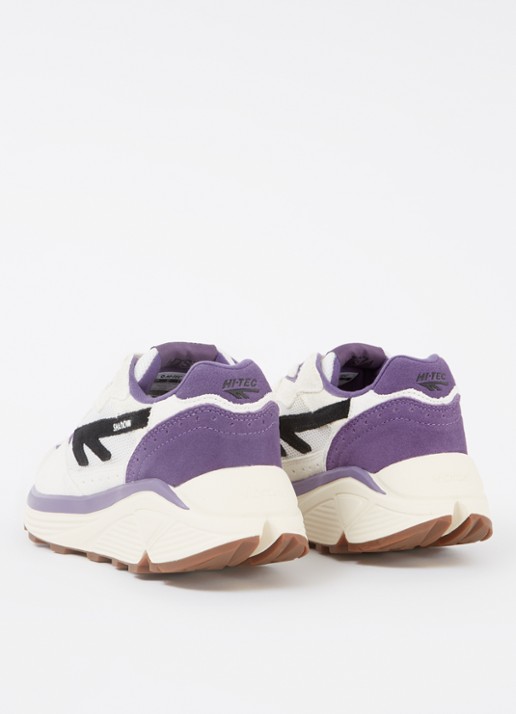 Hi-Tec Shadow sneaker met suède details - achterkant paars