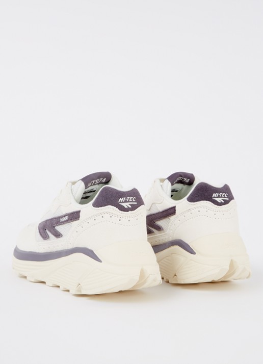 Hi-Tec Shadow sneaker met suède details - achterkant 6 ivoor