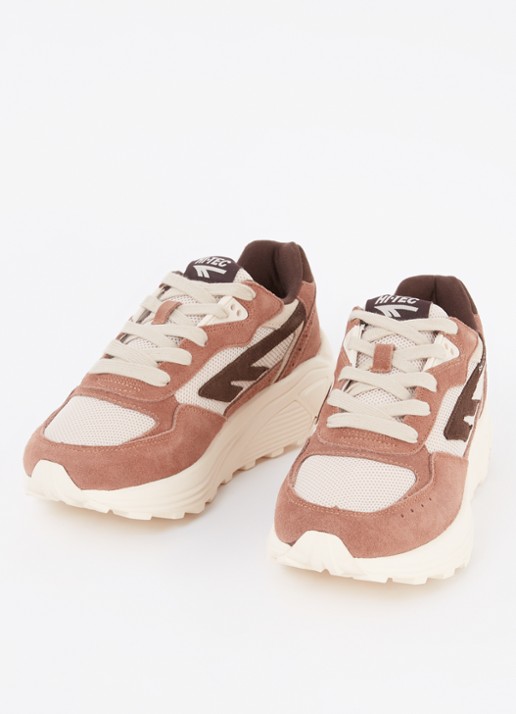 Hi-Tec Shadow sneaker met suède details - detail 4 roodbruin