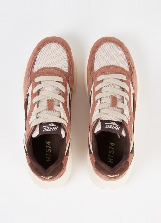 Hi-Tec Shadow sneaker met suède details - detail 5 roodbruin