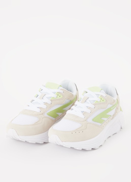 Hi-Tec Shadow sneaker met suède details - detail 3 lichtgroen