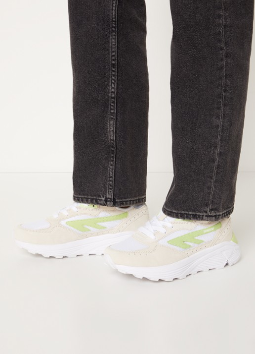 Hi-Tec Shadow sneaker met suède details - voorkant 2 lichtgroen
