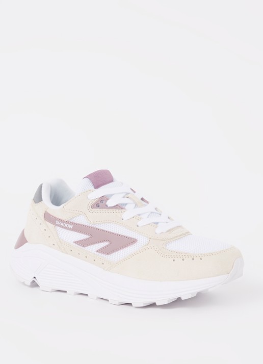 Hi-Tec Shadow sneaker met suède details - voorkant oudroze