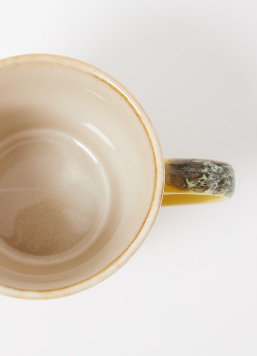 HKliving 70's Americano koffiekopje 27 cl - voorkant 2 mosterd
