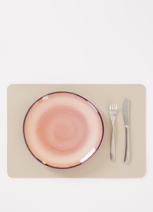 HKliving 70's Bedrock dinerbord 29 cm set van 2 - detail 2 roze