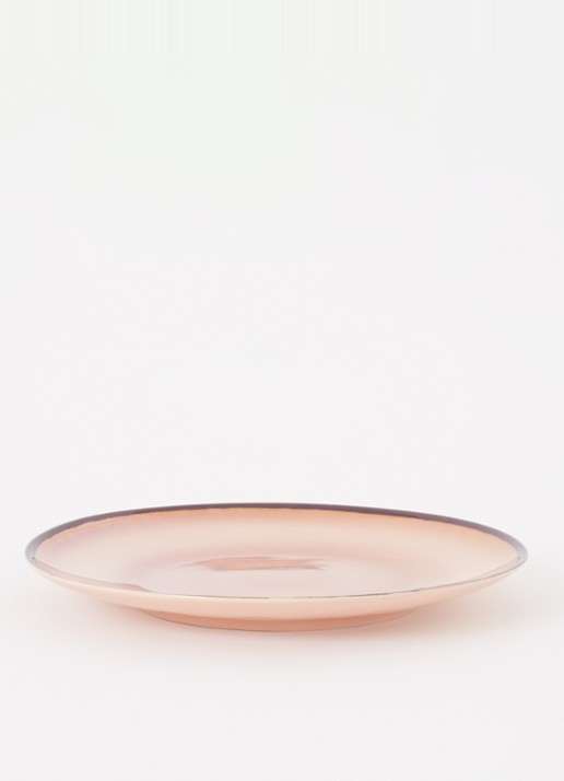 HKliving 70's Bedrock dinerbord 29 cm set van 2 - detail 3 roze