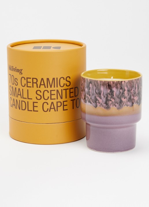 HKliving 70's Cape Town geurkaars 370 gram - voorkant 2 aubergine