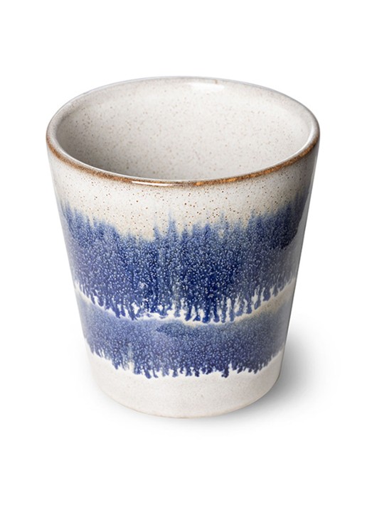 HKliving 70's Cosmos kopje 18 cl - voorkant 2 royalblauw