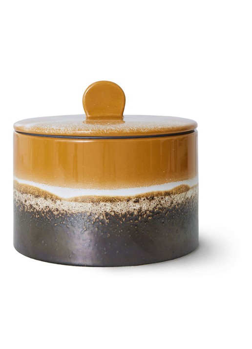 HKliving 70's Fire Cookie Jar voorraadpot  165 cl - voorkant multicolor
