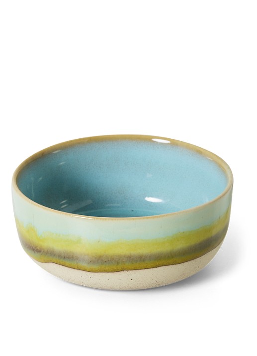HKliving 70's Glint kom 12,5 cm - detail groen