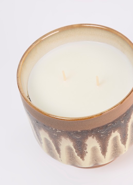 HKliving 70's Kyoto geurkaars 752 gram - voorkant 2 bruin