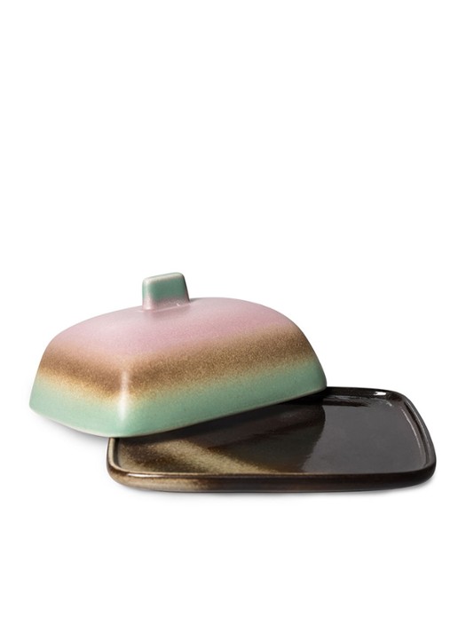 HKliving 70's Mercury botervloot 15,5 x 12,5 cm - voorkant 2 lichtroze