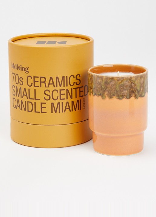 HKliving 70's Miami geurkaars 365 gram - voorkant 2 zalmroze